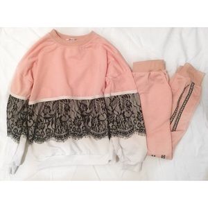 💕Matching Lace Sweater Pants SET